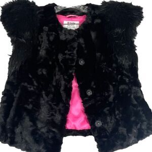 Skaist Taylor Neiman Marcus for Target, size small, faux fur vest, black pink